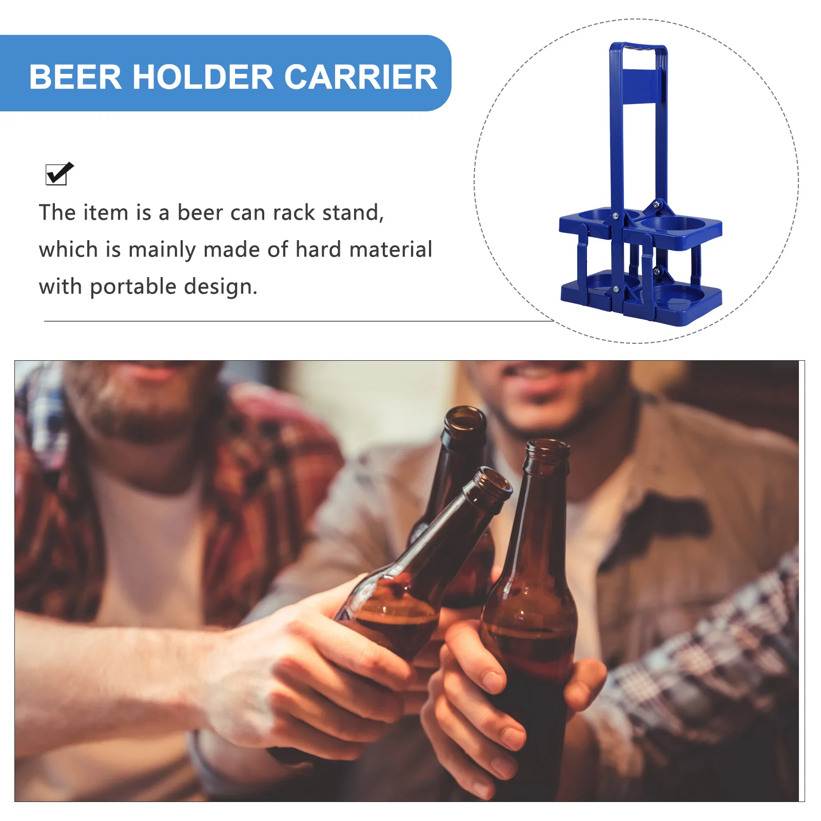 

Reusable Foldable Plastic Beer Carrier Basket Handle Portable Drink Holder Wine Bottle Rack Beer Bottle Storage