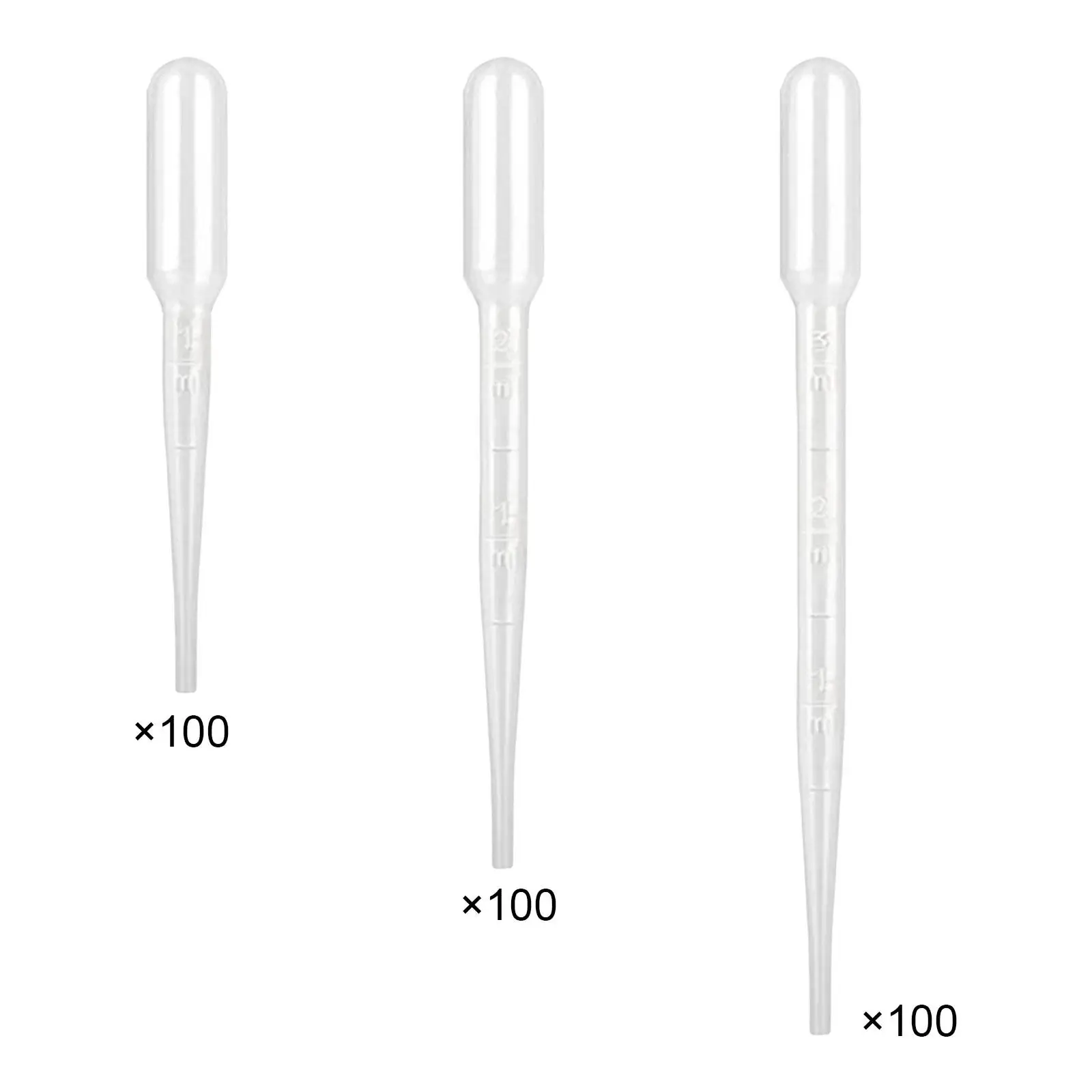 100Pcs Disposable Eye Dropper Transfer  Pipettes Lab Experiment Supplies