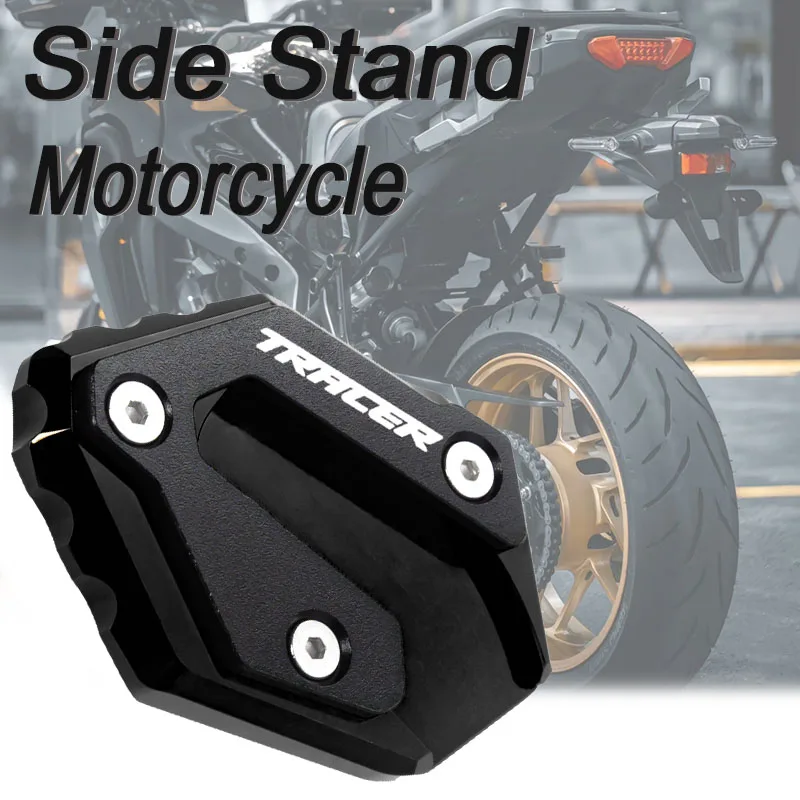 For YAMAHA TRACER 900 /gt 700 /gt tracer 9/gt 7/gt MT-09 SP MT07 CNC Side Stand Enlarge ExtensionMotorcycle Kickstand Stand Plat