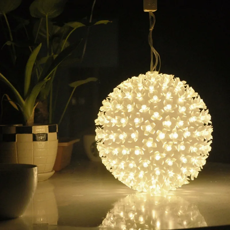led cherry blossom ball light holiday Christmas decorative atmosphere colored lamp decoration often bright with flash ball light