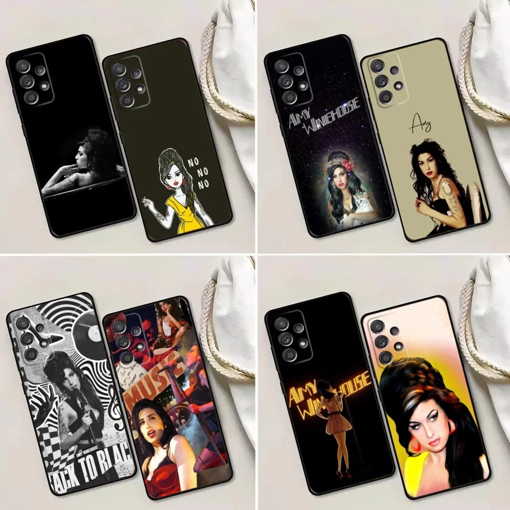 Чехол для телефона Singer Amy Winehouse для Samsung Galaxy A13,A21s,A22,A31,A32,A52,A53,A71,A80,A91, мягкий черный чехол для телефона