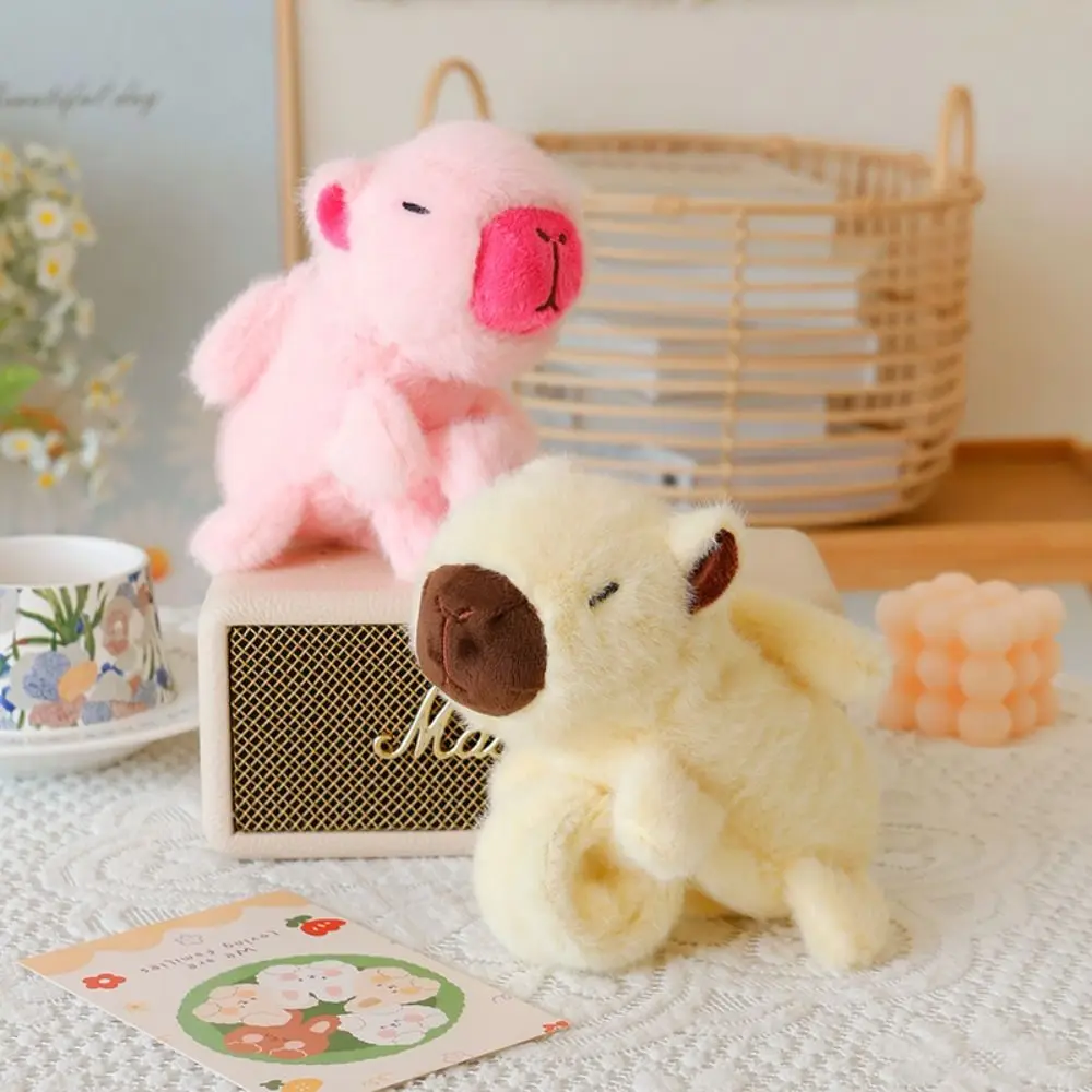 Capybara Rodent Slap Bracelet Series Wings Trembling Pull Rope Plush Doll Slap Bracelet Simulation Pink