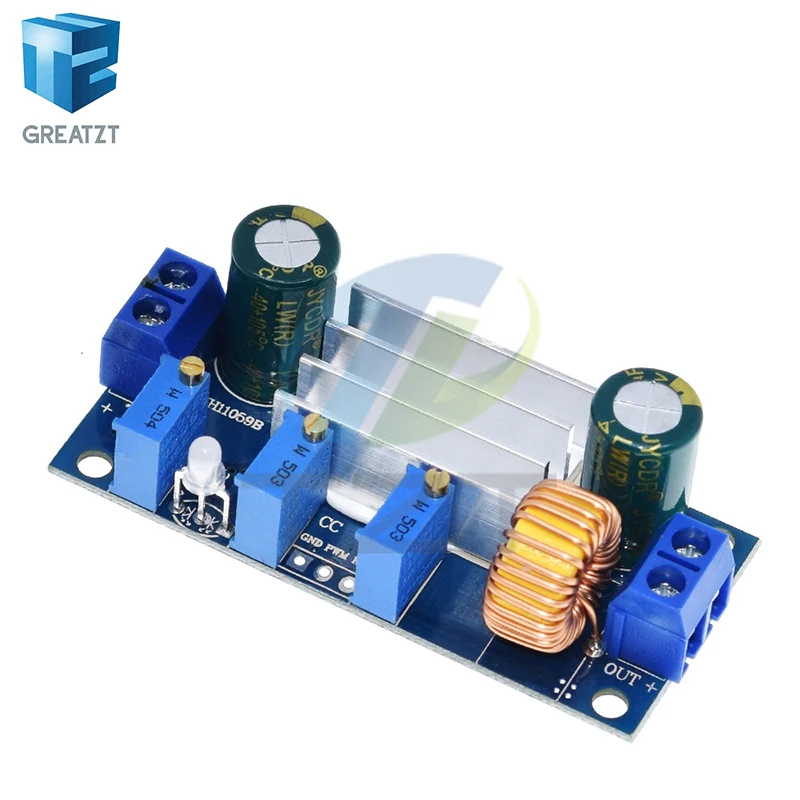 Automatic Protection! 5A Max DC-DC XL4015 Step Down Buck Power Supply Module Adjustable CC/CV Lithium Charge Board for Arduino