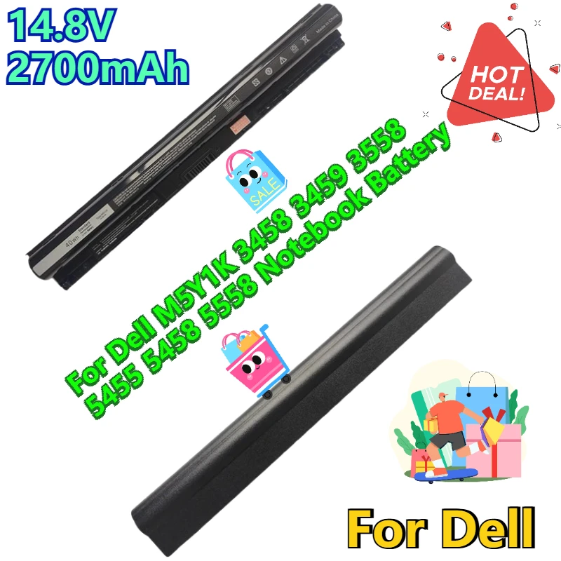 

14.8V 2700mAh for Dell M5Y1K 3458 3459 3558 5455 5458 5558 Notebook Battery