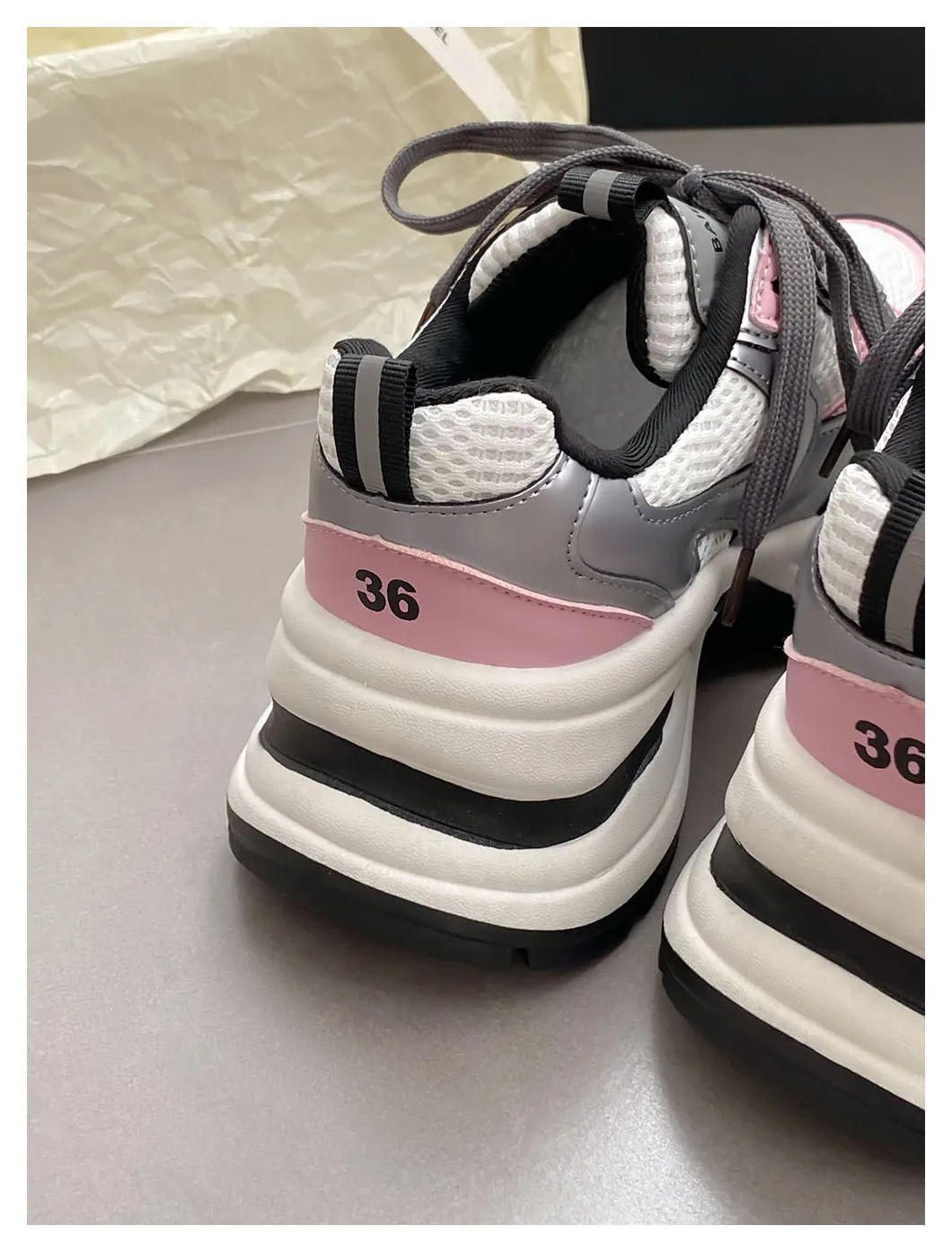 2024 Spring New Women Thick Sole Sports Outdoor Shoes Breathable Women Casual Shoes Lightweight/Comfortable Women Shoes 24-193