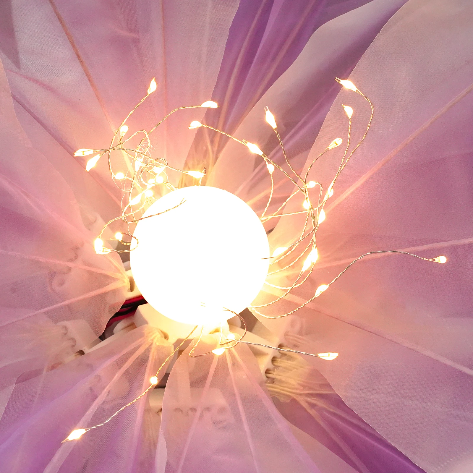 LED Flower Decoration w/ Light, Large Electric Auto-Open Artificial Flower Floral Decor for Wedding, Birthday, Home Party