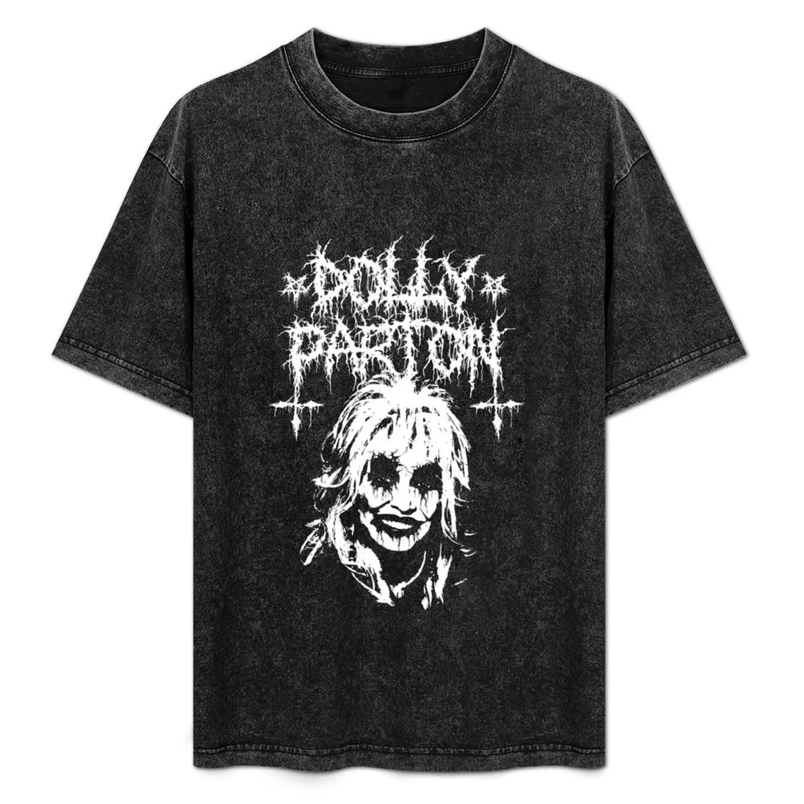 

Футболка Metal Dolly Parton с круглым вырезом для высоких и полных людей