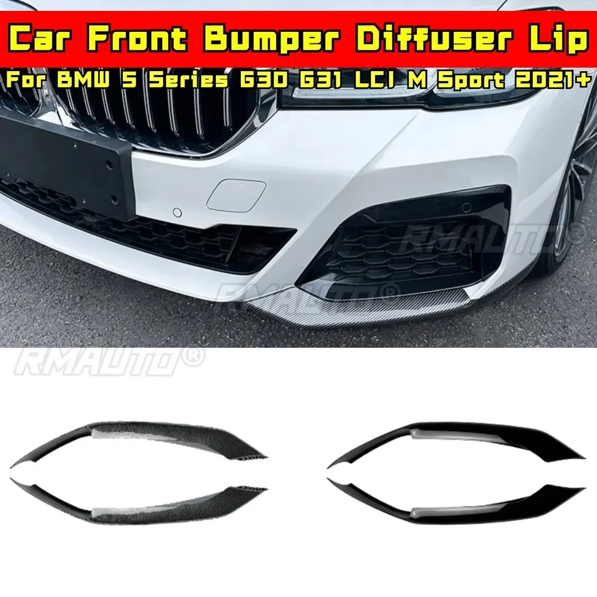 

For BMW 5 Series G30 G31 LCI M Sport Front Bumper Diffuser Lip for BMW 5 Series G30 G31 LCI M Sport 2021+ Car Accessories