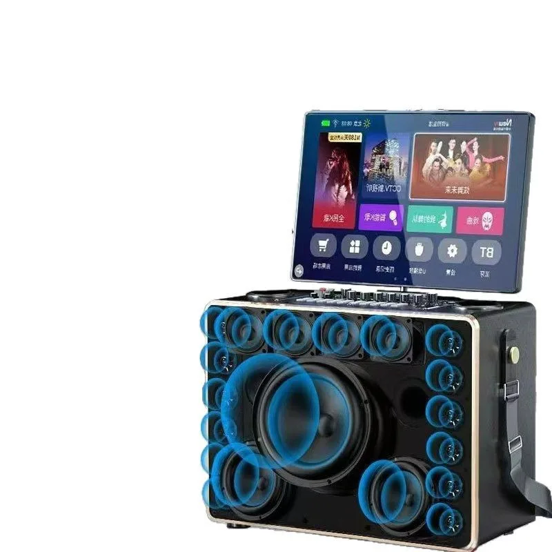 Mobile karaoke outdoor square dancer home song ordering k song all-in-one machine full set
