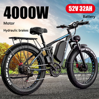 5000W PEAK Dual Motor Ebike EB7 PRO 52V32AH Lithium Battery Double suspension All Terrain 26*4.0 Inch Fat Tire aldult Bicycle