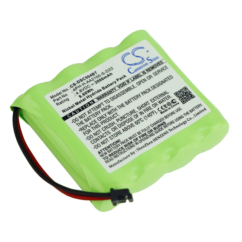 CS Replacement Battery for DSC WTK5504 wireless keypad,WS4920HE wireless repeater,Security Alarm Panel PN:4PH 2000mAh / 9.6Wh