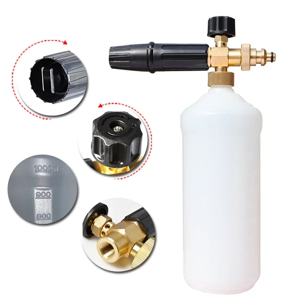 Pressure Washer Snow Foam Lance Foam Generator Car  Wash Sprayer Foam Gun Nozzle for Bosch AR Mac Allister Black Decker