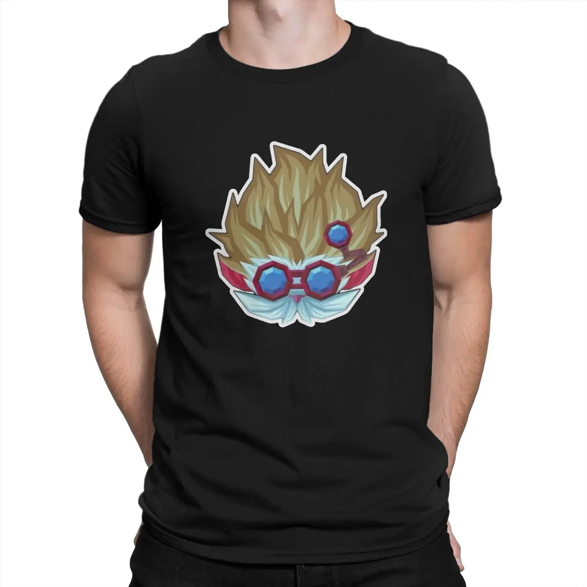 Heimerdinger Acrane LOL Anime Polyester T Shirt Punk Crewneck TShirt Harajuku Clothes