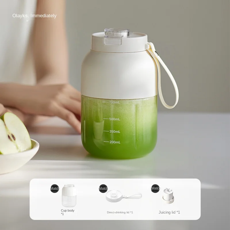 Portable Digital Display Fruit Juicer Blender Ice Blender 12 Blade Smoothie Maker Multi-functional USB Charging Juice Maker