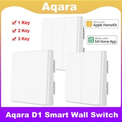 Aqara D1 Wall Switch ZigBee Smart Wireless Key Light Remote Control Fire Wire With /NO Neutral Work With Xiaomi Mi Home Homekit