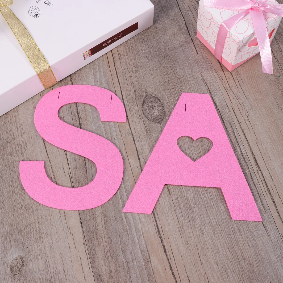 Banderas de tela no tejida de 3 metros para el Día de la Madre, con letras mayúsculas de Feliz Día de la Madre y recortes de corazones, decoración colgante de pared para interiores.