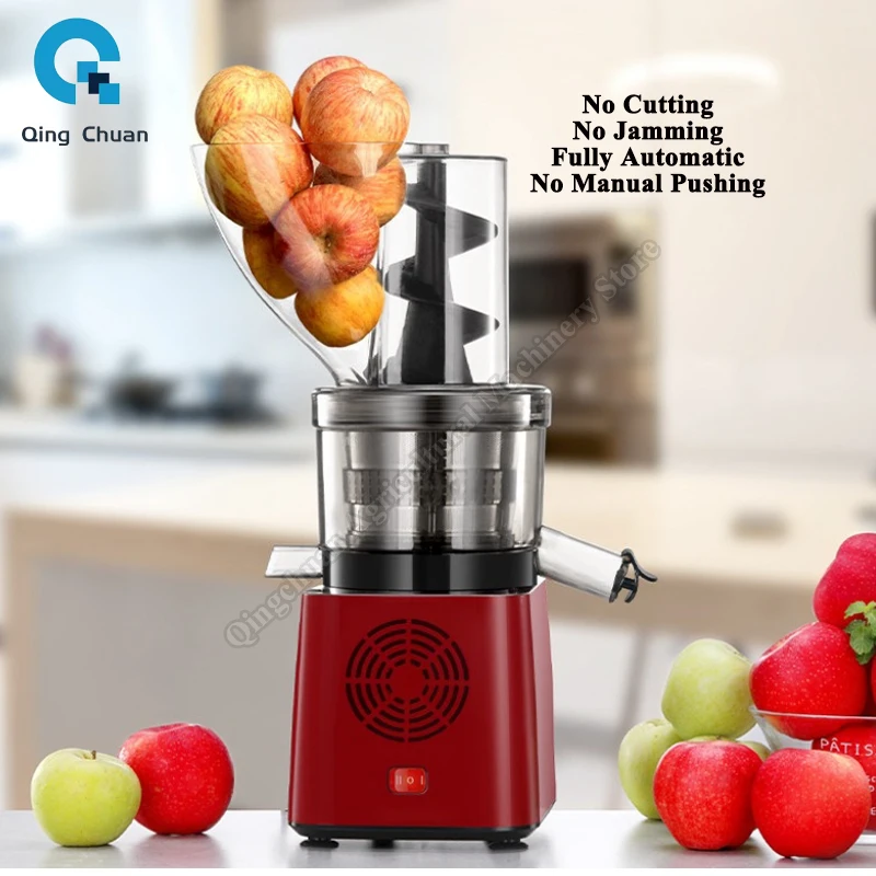500W Juicer For Business And Home Use 200kg/h Automatic Juice Residue Separation Caliber 15cm No Need to Cut Juicer