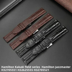 For Hamilton Kakaki Field Jazzmaster leather strap bracelet wristband H32705551 H32625555 H32705521 strap 20mm 22mm men band