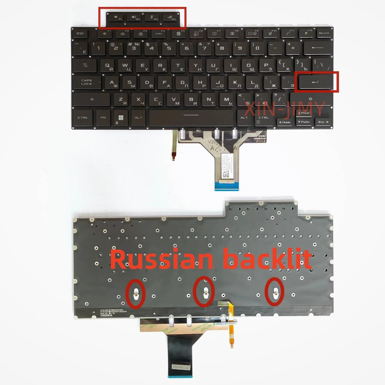 

Russian layout Backlit black Laptop Keyboard For ASUS ROG Flow X13 GV301 GV301Q GV301QC