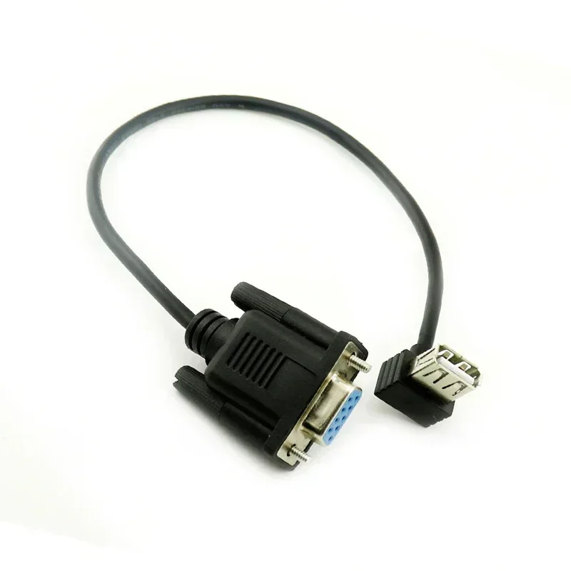 High Performance R 32 DB9 Female To USB 2.0 Female Serial Cable Adapter Black Converter 9.8inch  Adapter Cable 25cm