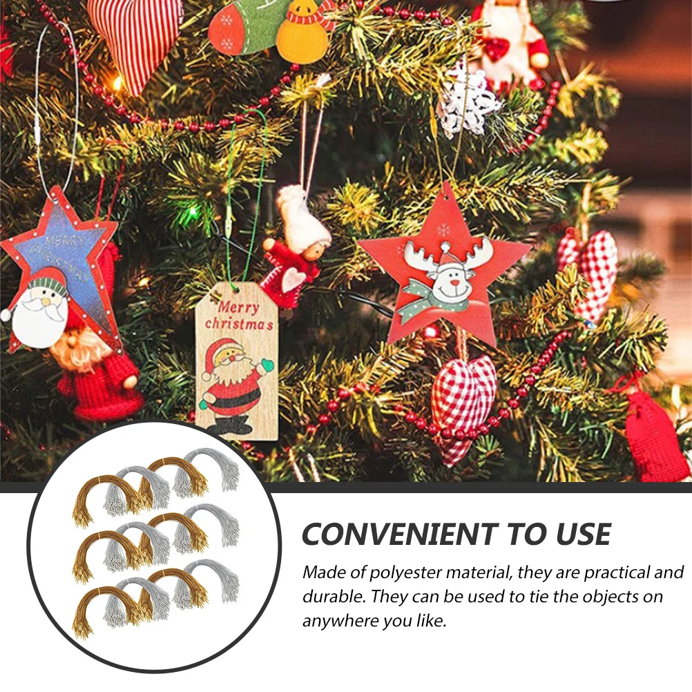 

200Pcs Christmas Hanging Ropes Snap Locking Tag Ties for Ornament Displays Price Labels DIY Crafting Hanging Supplies