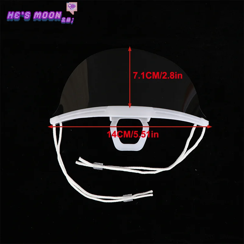 10/20/30Pcs Wiederverwendbare Transparente Anti-fog-Maske Abdeckung Kunststoff Offenen Gesicht Schutz Restaurant Schule Kunststoff anti-speichel Mund Schild