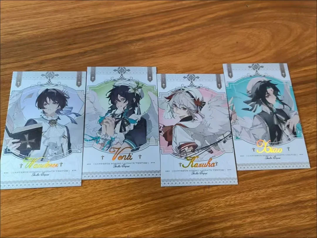 4Pc/Lot Game Decor Lomo Card Wanderer Balladeer Xiao Barbatos Kaedehara Kazuha Photocard HD Album Photo Card Collection Postcard