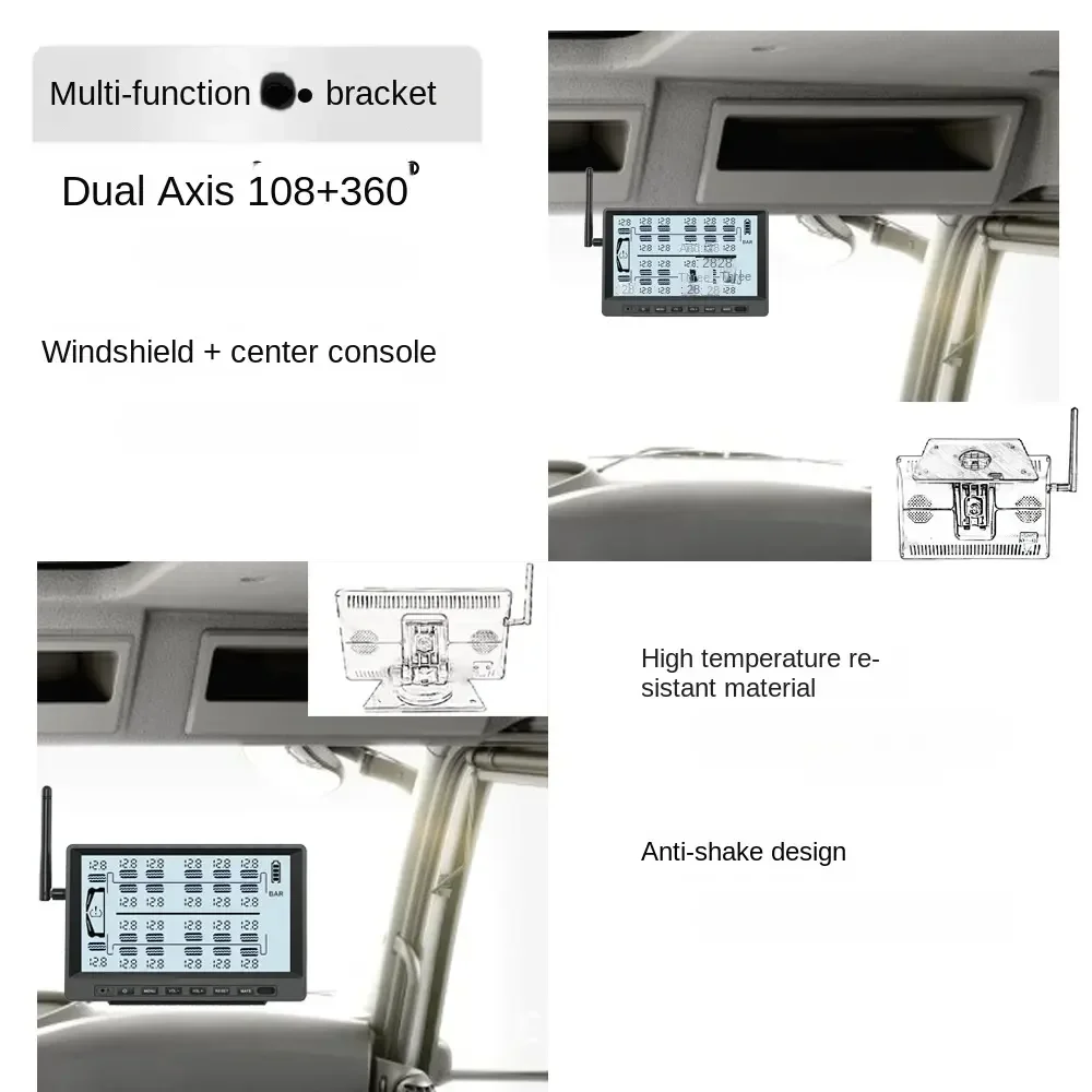 Hot Selling Auto 6 8 12 16 22 Wheel TPMS Tyre Pressure Monitoring System Sensor 433.92Mhz Truck RV Tire Pressure Trailer