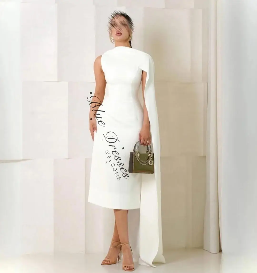 

платья для выпускного вечера-футляра по индивидуальному заказу, без рукавов с круглым вырезом, чайной длины, вечерние платья, специальные клубные вечерние платья Vestidos De Fiesta