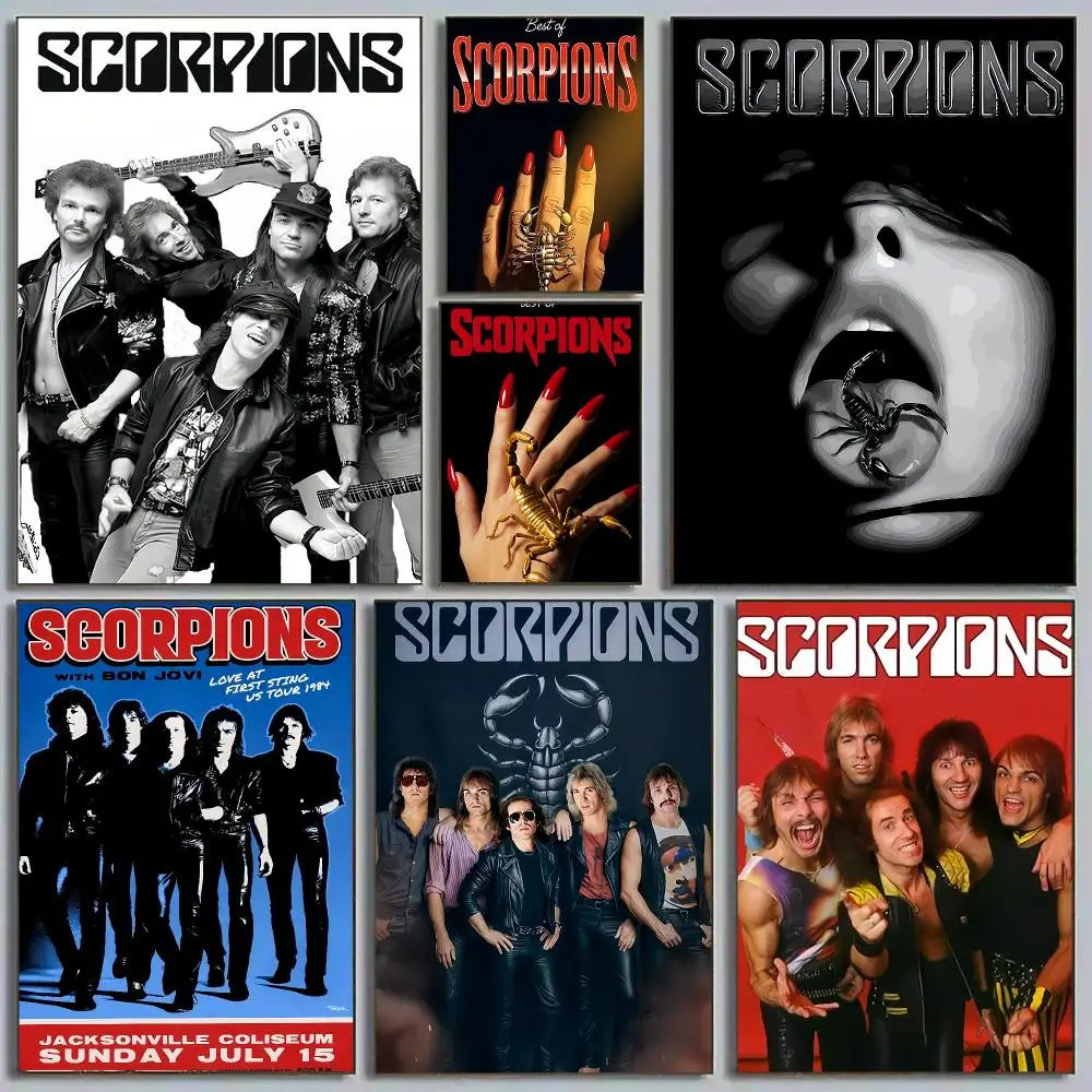 Hard Rock S-Scorpions Band Heavy Metal Poster HD Wall Art Aesthetic Decor for Living Room Bedroom Office Stylish Gift