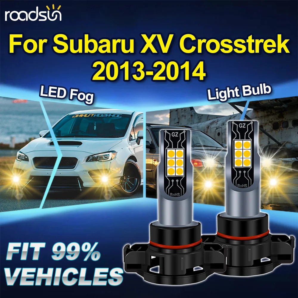 

ROADSUN 5202 PSX24W для Subaru XV Crosstrek 2013-2014, 2 шт., 3000K, Canbus, светодиодные противотуманные фары, ультраяркие лампы, аксессуары
