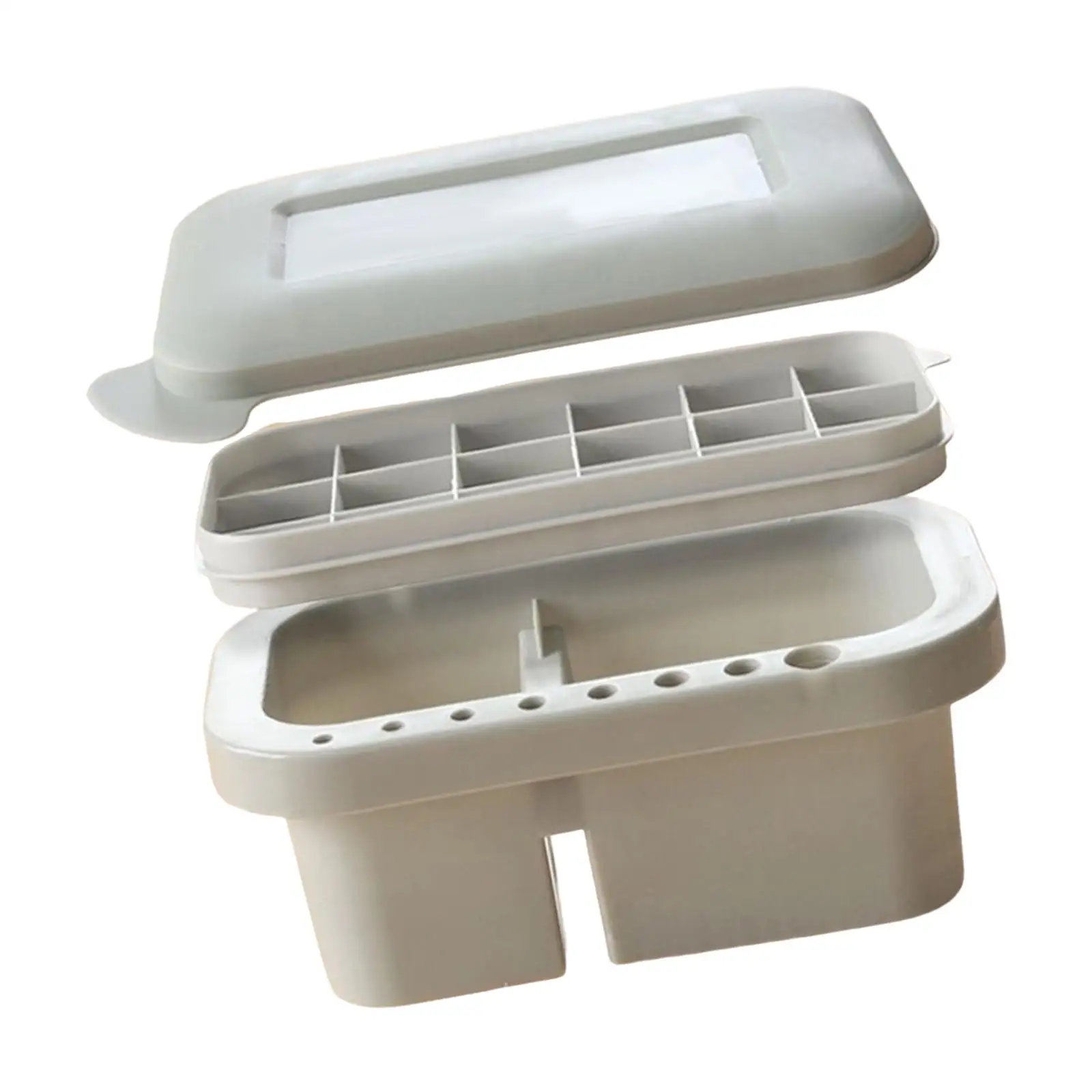 2 in 1 Paint Brush Basin with Palette, Pen Cleaning Barrel Basin, Lidded Painting Brush Washing Bucket