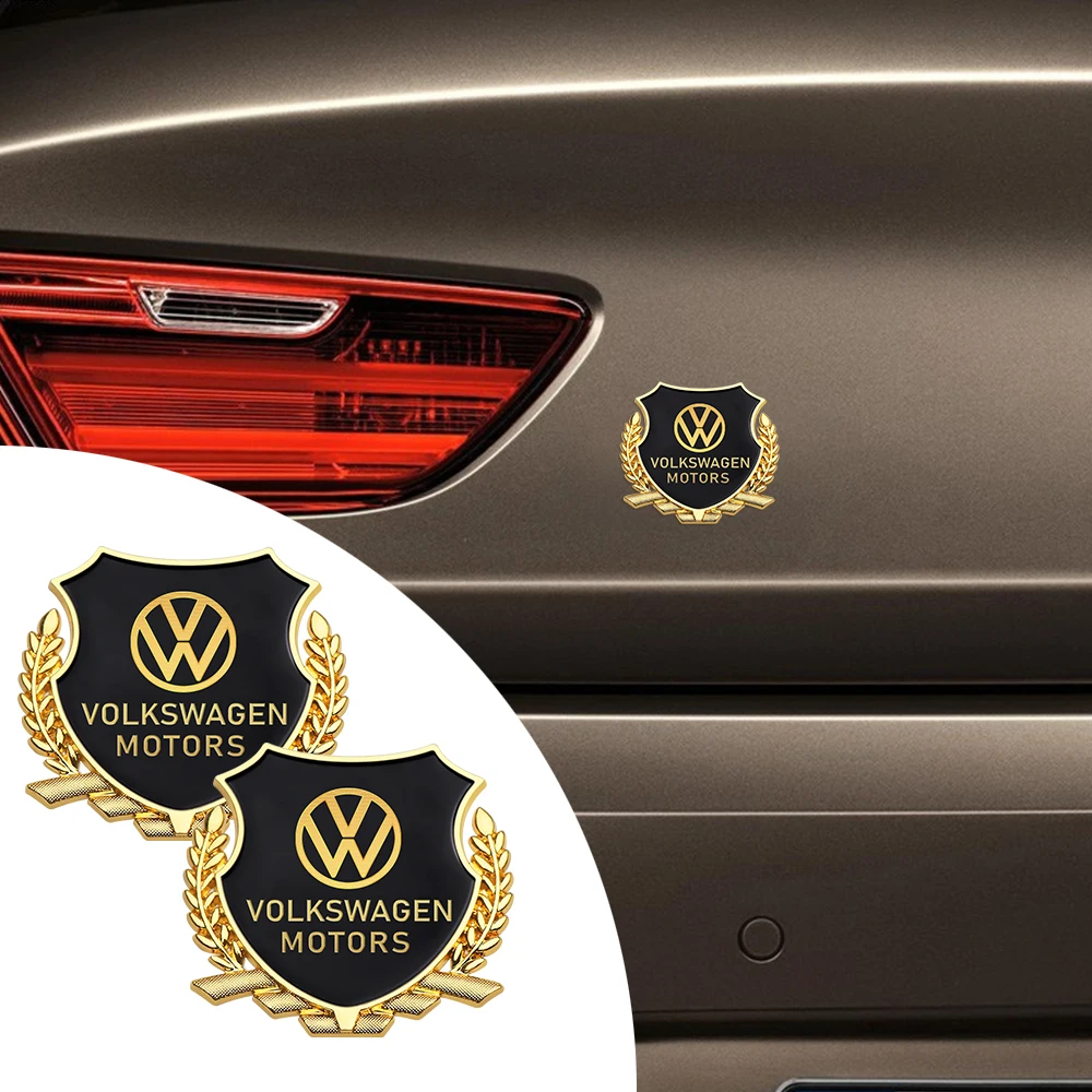 1pc Car 3D Metal Emblem Design Body Window Decor Sticker For VW Jetta Golf Beetle CC EOS GTI R32 MK4 4 motion MTM Auto Styling