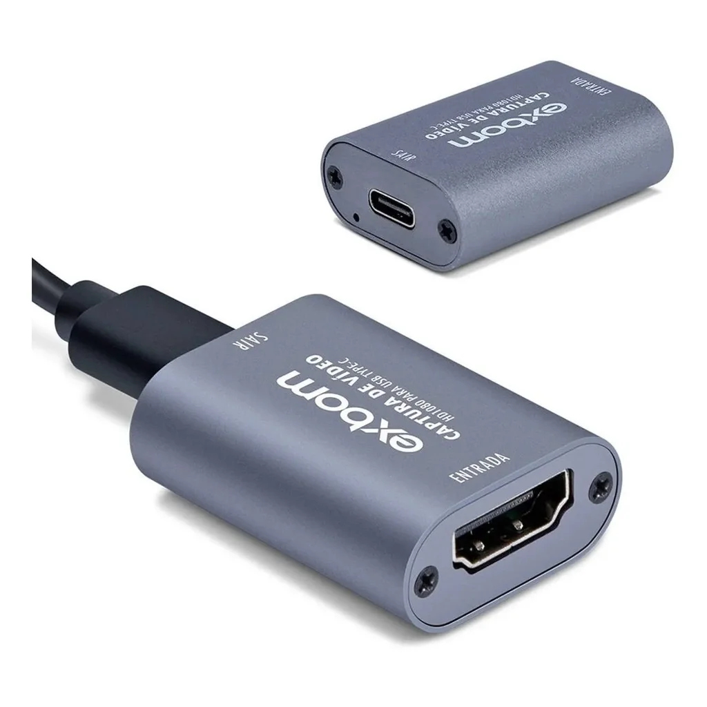 Adaptador Captura De Vídeo H.d.m.i. Para Usb Type-c Exbom