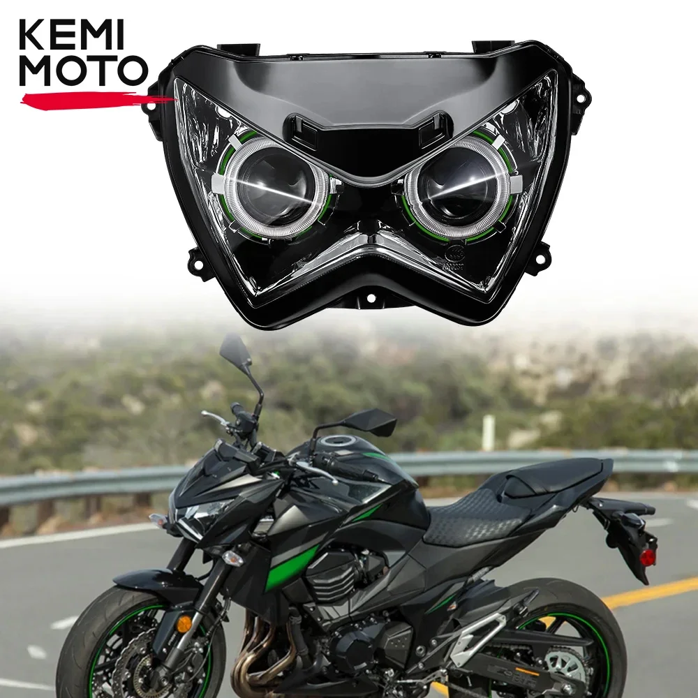 Headlight For Kawasaki Z800 Z250 2013 2014 2015 2016 Angel Eye HID Projector Custom Headlights Assembly LED Lights Waterproof