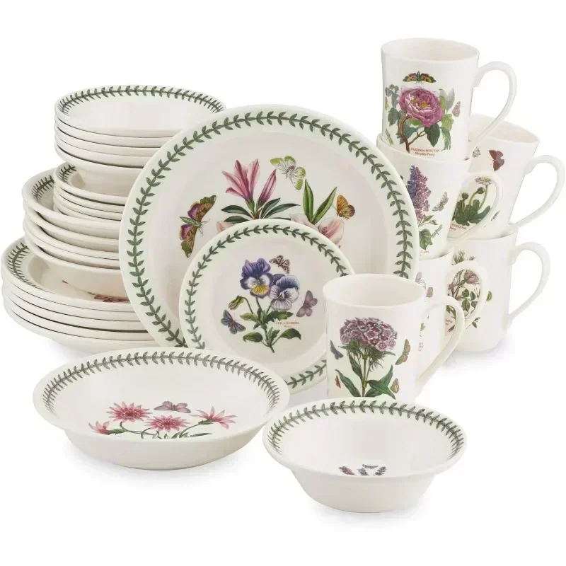 Portmeirion Dinnerware set Exquisite cutlery Dishwasher microwave and freezer safe Ideal for family gatherings