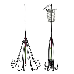 Fishing Gear Supplies for Fishing with Bait Cage Eight 16 Claw Hook Anti Hanging Hook Bottom Facing Anchor Pesca Luminous Hooks