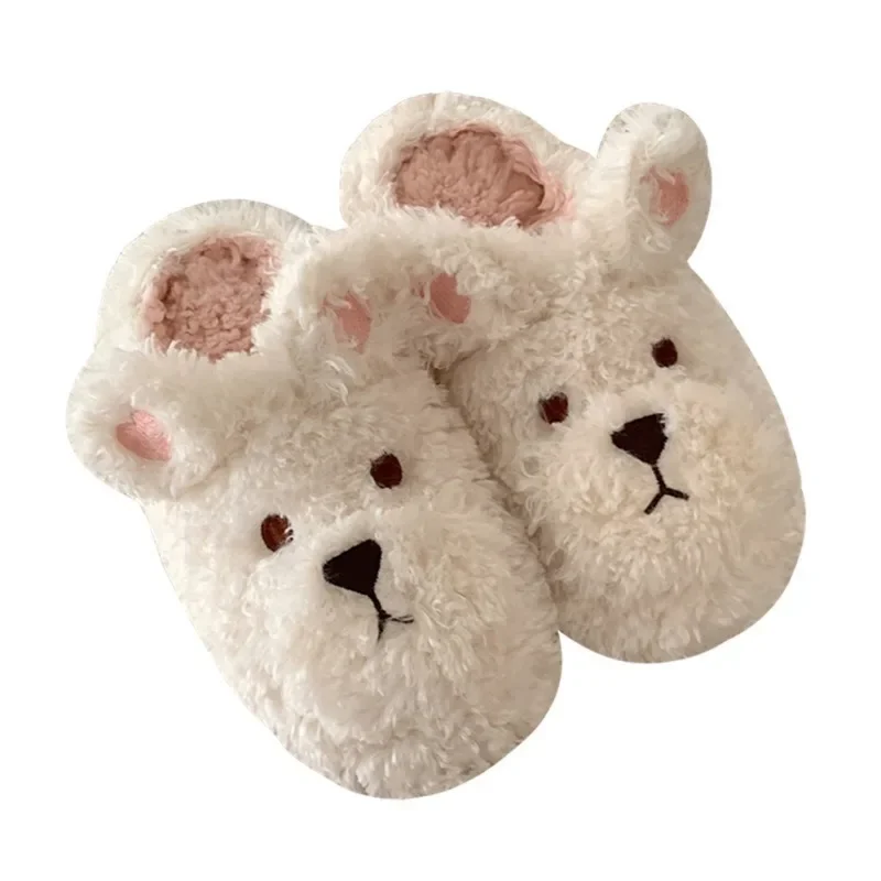 Winter Warm Close Plush Home Slippers Dog Cotton Slippers Lovely Cartoon Plush Indoor Home Warmth