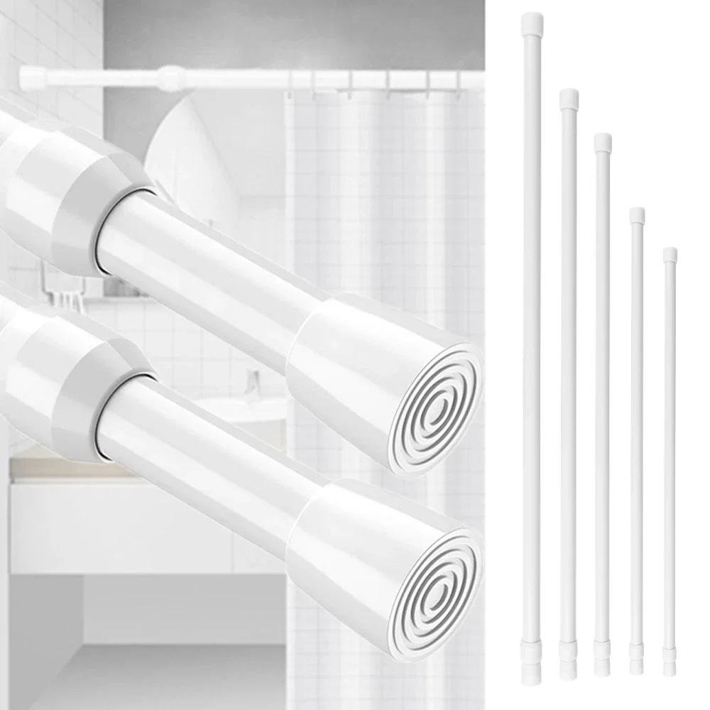 Spannstangen für Vorhänge 40-150CM Weiße Vorhangstange Ausziehbare Stangen Ohne Bohren Verstellbares Netz – Detail 9