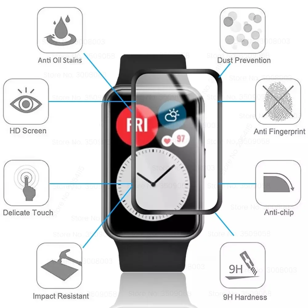غطاء كامل لواقي شاشة PMMA لساعة Huawei Fit / Fit se / Fit New / Special Edition