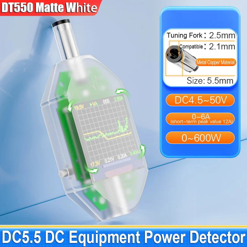 600W DC4.5-50V Max 12A Hoge Precisie Digitale Spanning Stroom Tester DC5.5x2.5 Instrument Power Capaciteit Meter DT550