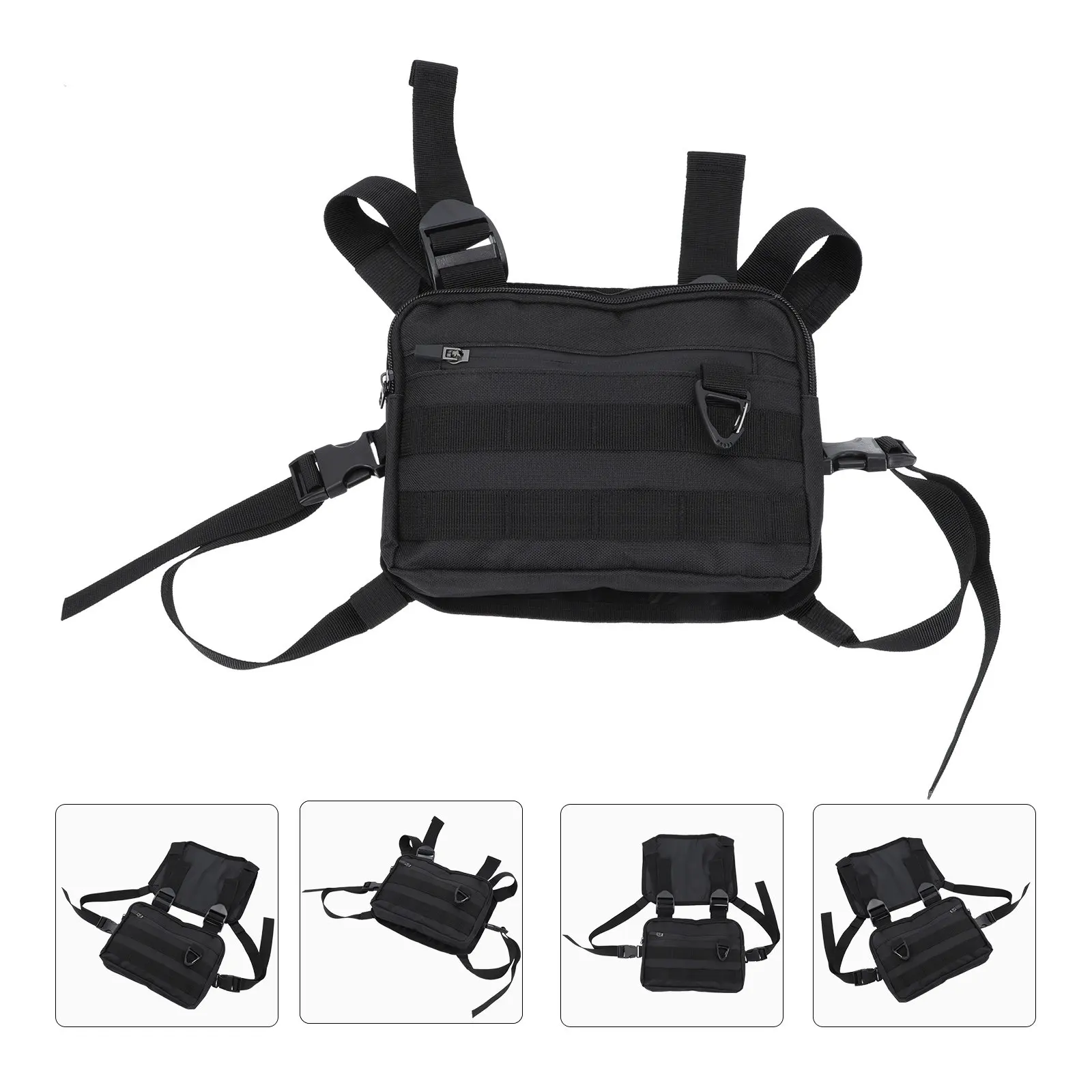 

1 шт. Черный многофункциональный портативный жилет-рюкзак для парикмахерских инструментов, органайзер для ножниц, чехол для хранения для салонов и барбершопов