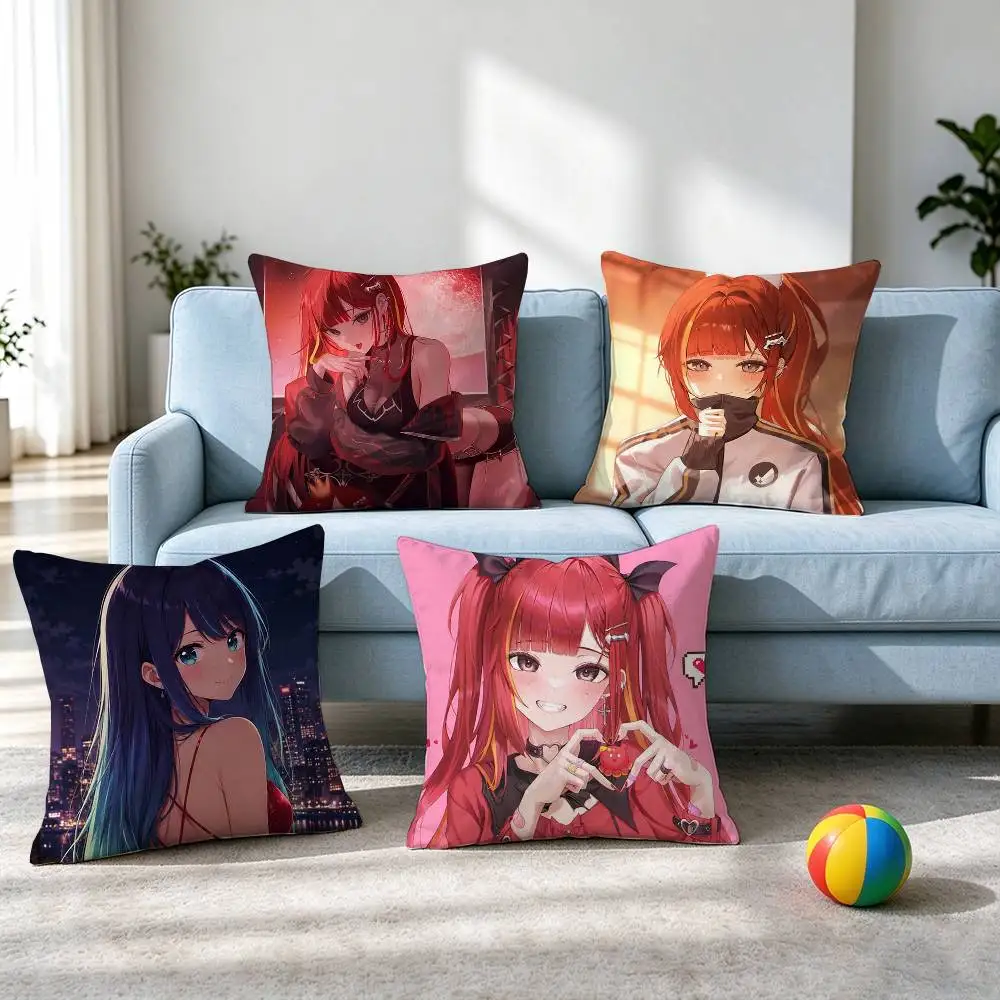 Akane Lize Hit on S-Shot  Pillow Case Square Double-Sided Sofa Cushion Cover Bedroom Bedside Pillow Gift