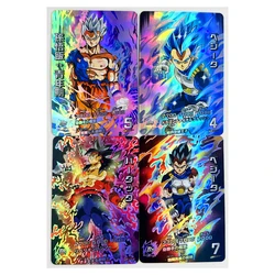 4pcs/set Dragon Ball Z GT Super Saiyan Heroes Battle Card Ultra Instinct Goku Vegeta Game Collection Cards