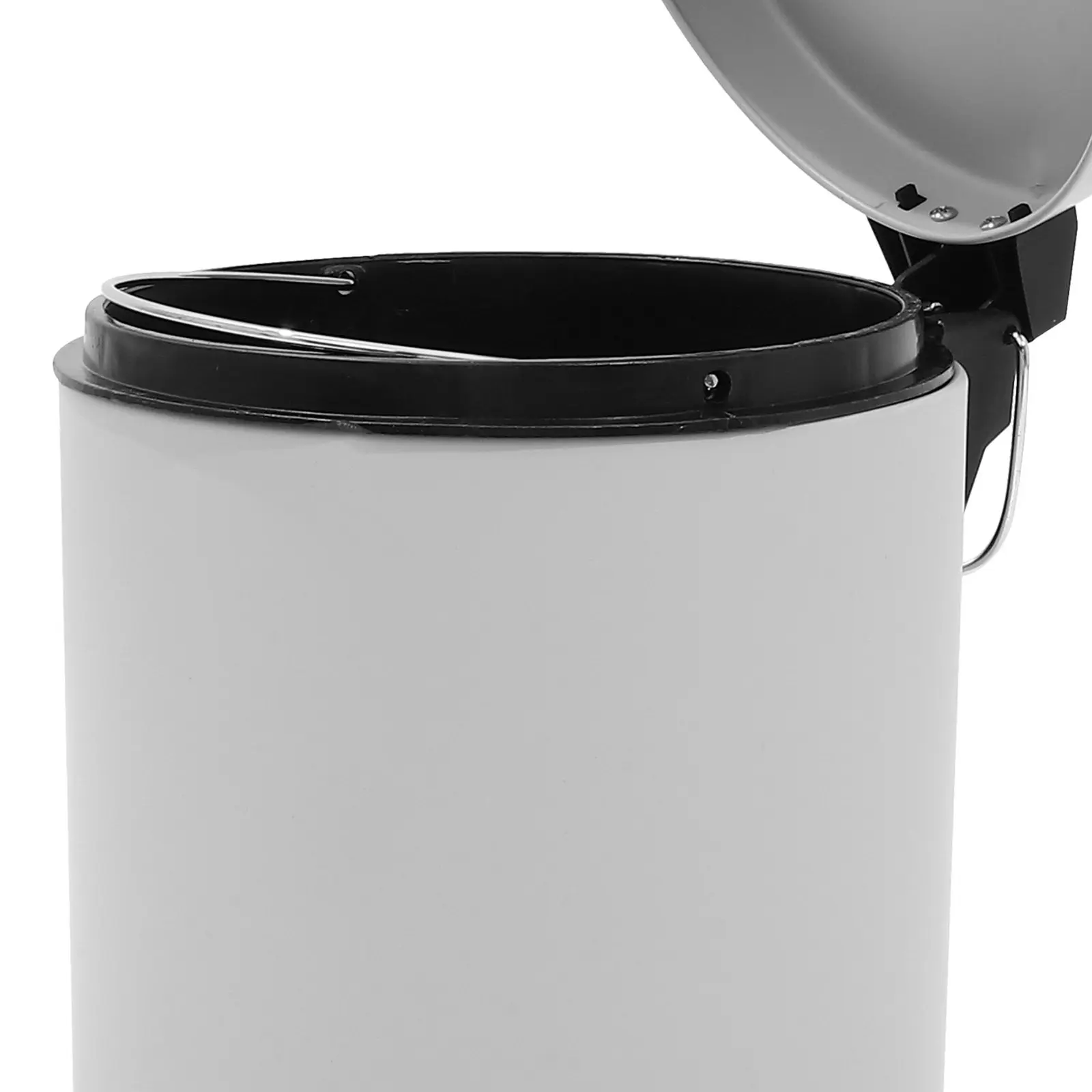 

5L Trash Can Step on Foot Pedal Flip Top Lid Removable Bucket Soft Close Quiet Operation Handle for Home Office Kitchen Bedroom