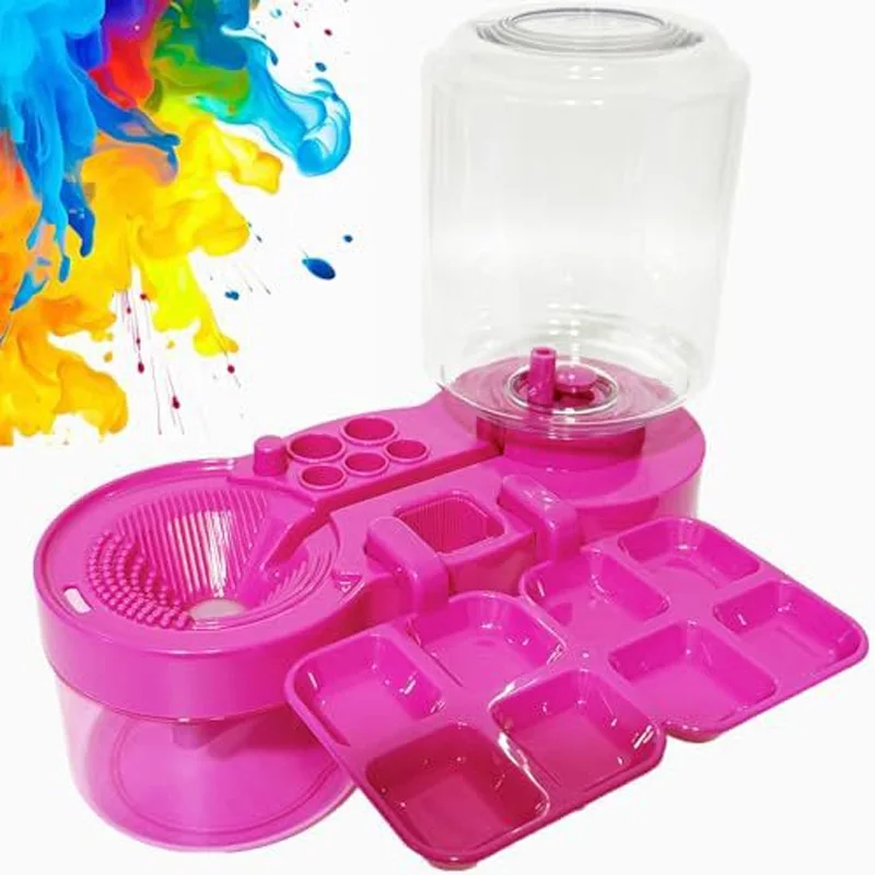 Paint Brush Cleaner Watercolor Brush Rinser with Drain Cleaner Rinse Cup Paint Water Dispenser Oil Paint Brush Cleaner