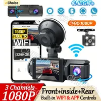 WIFI APP Control Car Dvr 2/3 Channel 1080P Dash Cam for Cars Front and Rear View Recorder Video Car Camera for Car Assecories