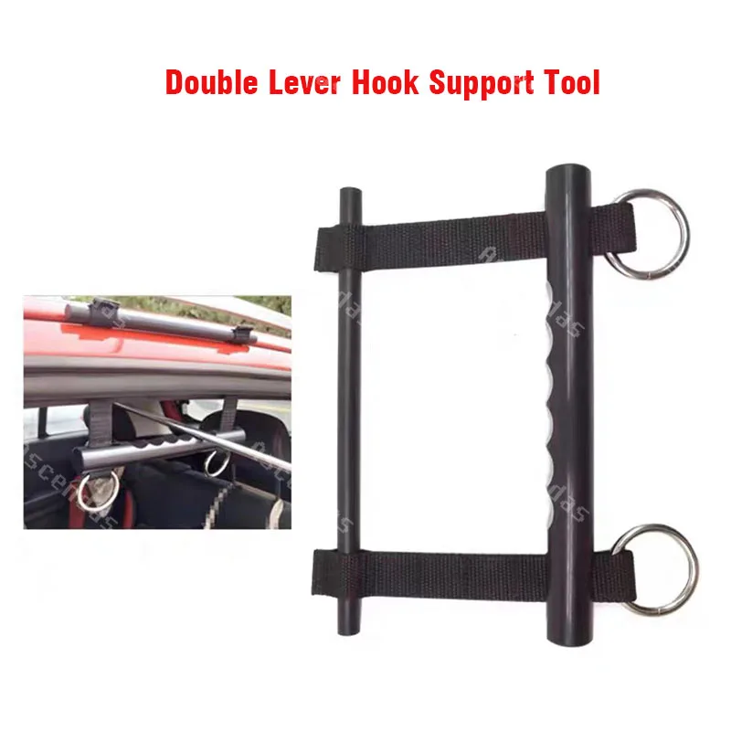 Pivot Positioning Tool with Hook and Lever for Unpainted Dent Repair in Roofs