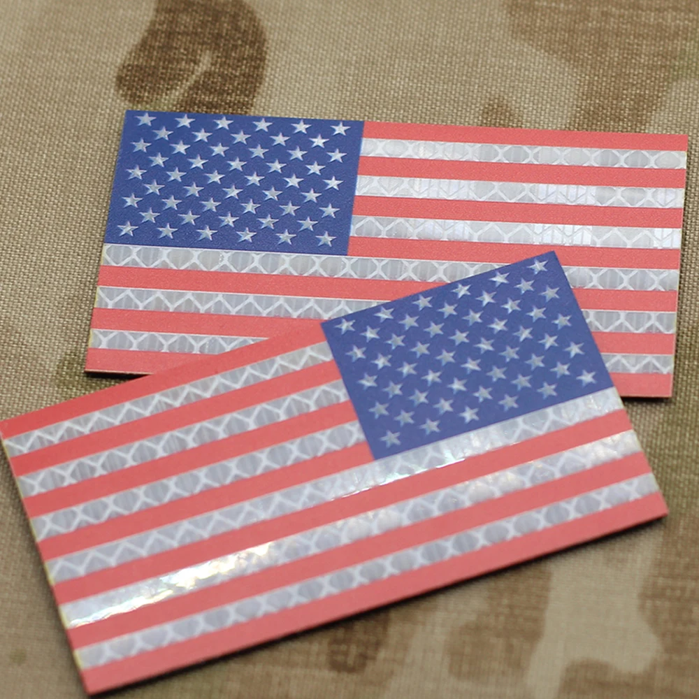 US Flag Patch US Flag Patch America Colorful Patch IR Patch Military Patch Infrared Tactical Patch Reflective Patch 3.5in X2inch