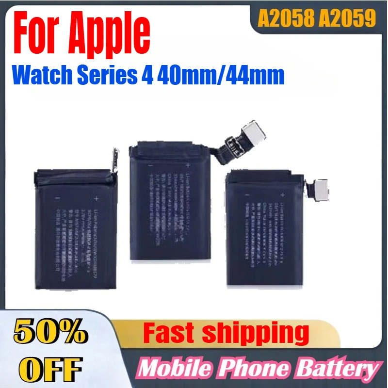 

High-Capacity A2058 A2059 Compatible Battery For Apple Watch Series 4 40mm/44mm + Tools